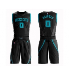 Charlotte Hornets #0 Miles Bridges Authentic Black Basketball Suit Jersey - City Edition