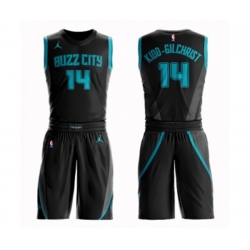Charlotte Hornets #14 Michael Kidd-Gilchrist Authentic Black Basketball Suit Jersey - City Edition Charlotte Hornets #14 Michael Kidd-Gilchrist Authentic Black Basketball Suit Jersey - City Edition