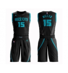 Charlotte Hornets #15 Percy Miller Authentic Black Basketball Suit Jersey - City Edition