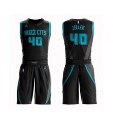 Charlotte Hornets #40 Cody Zeller Authentic Black Basketball Suit Jersey - City Edition