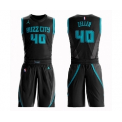 Charlotte Hornets #40 Cody Zeller Swingman Black Basketball Suit Jersey - City Edition Charlotte Hornets #40 Cody Zeller Swingman Black Basketball Suit Jersey - City Edition
