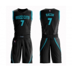 Charlotte Hornets #7 Dwayne Bacon Swingman Black Basketball Suit Jersey - City Edition Charlotte Hornets #7 Dwayne Bacon Swingman Black Basketball Suit Jersey - City Edition