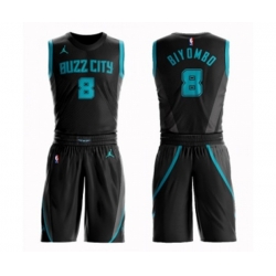 Charlotte Hornets #8 Bismack Biyombo Swingman Black Basketball Suit Jersey - City Edition Charlotte Hornets #8 Bismack Biyombo Swingman Black Basketball Suit Jersey - City Edition
