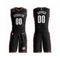 Brooklyn Nets #00 Rodions Kurucs Swingman Black Basketball Suit Jersey - City Edition Brooklyn Nets #00 Rodions Kurucs Swingman Black Basketball Suit Jersey - City Edition
