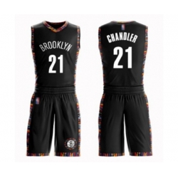 Brooklyn Nets #21 Wilson Chandler Swingman Black Basketball Suit Jersey - City Edition Brooklyn Nets #21 Wilson Chandler Swingman Black Basketball Suit Jersey - City Edition