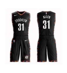 Brooklyn Nets #31 Jarrett Allen Swingman Black Basketball Suit Jersey - City Edition