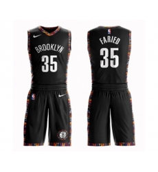 Brooklyn Nets #35 Kenneth Faried Authentic Black Basketball Suit Jersey - City Edition