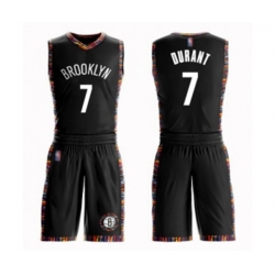 Brooklyn Nets #7 Kevin Durant Swingman Black Basketball Suit Jersey - City Edition Brooklyn Nets #7 Kevin Durant Swingman Black Basketball Suit Jersey - City Edition