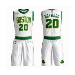 Boston Celtics #20 Gordon Hayward Authentic White Basketball Suit Jersey - City Edition