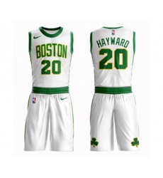Boston Celtics #20 Gordon Hayward Swingman White Basketball Suit Jersey - City Edition