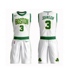 Boston Celtics #3 Dennis Johnson Swingman White Basketball Suit Jersey - City Edition