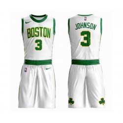 Boston Celtics #3 Dennis Johnson Swingman White Basketball Suit Jersey - City Edition