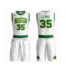 Boston Celtics #35 Reggie Lewis Swingman White Basketball Suit Jersey - City Edition