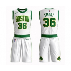 Boston Celtics #36 Marcus Smart Swingman White Basketball Suit Jersey - City Edition