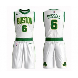 Boston Celtics #6 Bill Russell Swingman White Basketball Suit Jersey - City Edition