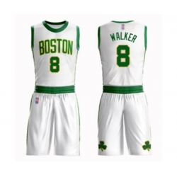 Boston Celtics #8 Kemba Walker Authentic White Basketball Suit Jersey - City Edition