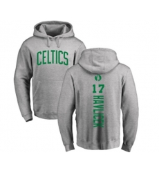 Boston Celtics #17 John Havlicek Ash Backer Pullover Hoodie