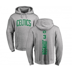 Boston Celtics #3 Dennis Johnson Ash Backer Pullover Hoodie Boston Celtics #3 Dennis Johnson Ash Backer Pullover Hoodie