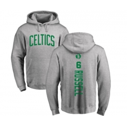 Boston Celtics #6 Bill Russell Ash Backer Pullover Hoodie Boston Celtics #6 Bill Russell Ash Backer Pullover Hoodie