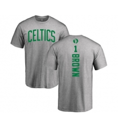 Boston Celtics #1 Walter Brown Ash Backer T-Shirt
