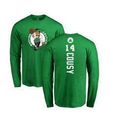 Boston Celtics #14 Bob Cousy Kelly Green Backer Long Sleeve T-Shirt