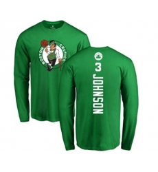 Boston Celtics #3 Dennis Johnson Kelly Green Backer Long Sleeve T-Shirt