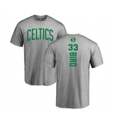 Boston Celtics #33 Larry Bird Ash Backer T-Shirt
