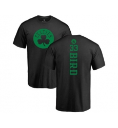 Boston Celtics #33 Larry Bird Black One Color Backer T-Shirt