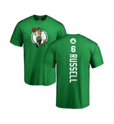 Boston Celtics #6 Bill Russell Kelly Green Backer T-Shirt