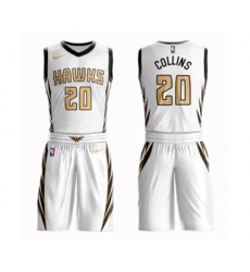 Atlanta Hawks #20 John Collins Swingman White Basketball Suit Jersey - City Edition