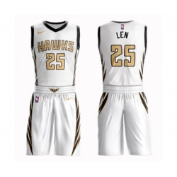 Atlanta Hawks #25 Alex Len Authentic White Basketball Suit Jersey - City Edition Atlanta Hawks #25 Alex Len Authentic White Basketball Suit Jersey - City Edition