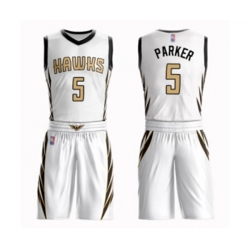 Atlanta Hawks #5 Jabari Parker Swingman White Basketball Suit Jersey - City Edition Atlanta Hawks #5 Jabari Parker Swingman White Basketball Suit Jersey - City Edition