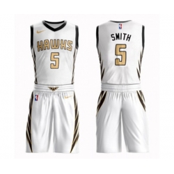 Atlanta Hawks #5 Josh Smith Authentic White Basketball Suit Jersey - City Edition Atlanta Hawks #5 Josh Smith Authentic White Basketball Suit Jersey - City Edition