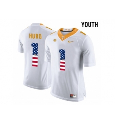 2016 US Flag Fashion 2016 Youth Tennessee Volunteers Jalen Hurd #1 College Football Limited Jersey - White
