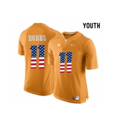 2016 US Flag Fashion 2016 Youth Tennessee Volunteers Joshua Dobbs #11 College Football Limited Jersey - Orange