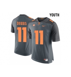 2016 Youth Tennessee Volunteers Joshua Dobbs #11 College Football Limited Jersey - Grey