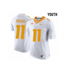 2016 Youth Tennessee Volunteers Joshua Dobbs #11 College Football Limited Jersey - White