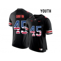 2016 US Flag Fashion Youth Ohio State Buckeyes Archie Griffin #45 College Football Limited Jersey - Blackout