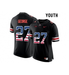 2016 US Flag Fashion Youth Ohio State Buckeyes Eddie George #27 College Football Limited Jersey - Blackout