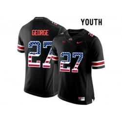 2016 US Flag Fashion Youth Ohio State Buckeyes Eddie George #27 College Football Limited Jersey - Blackout