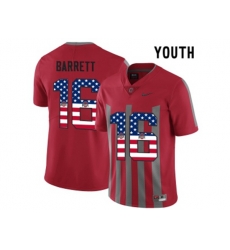 2016 US Flag Fashion Youth Ohio State Buckeyes J.T Barrett #16 College Football Alternate Elite Jersey - Scarlet