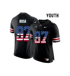 2016 US Flag Fashion Youth Ohio State Buckeyes Nick Bosa #97 College Football Limited Jersey - Black