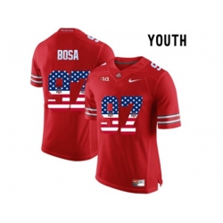 2016 US Flag Fashion Youth Ohio State Buckeyes Nick Bosa #97 College Football Limited Jersey - Scarlet