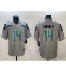Seattle Seahawks #14 Sam Darnold Grey 2025 Vapor Limited Stitched Football Jersey Seattle Seahawks #14 Sam Darnold Grey 2025 Vapor Limited Stitched Football Jersey