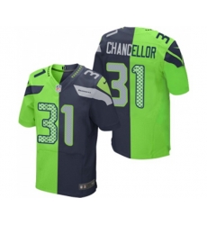 Seattle Seahawks #31 Kam Chancellor Elite Navy Green Split Fashion Football Jersey Seattle Seahawks #31 Kam Chancellor Elite Navy Green Split Fashion Football Jersey