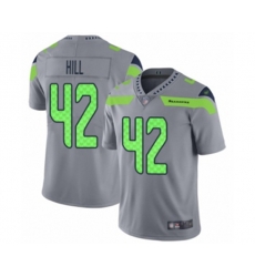 Seattle Seahawks #42 Delano Hill Limited Silver Inverted Legend Football Jersey
