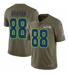 Seattle Seahawks #88 Jimmy Graham Limited Olive 2017 Salute to Service NFL Jersey