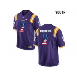2016 US Flag Fashion 2016 Youth LSU Tigers Leonard Fournette #7 College Football Limited Jersey - Purple 2016 US Flag Fashion 2016 Youth LSU Tigers Leonard Fournette #7 College Football Limited Jersey - Purple