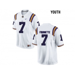 2016 Youth LSU Tigers Leonard Fournette #7 College Football Limited Jersey - White 2016 Youth LSU Tigers Leonard Fournette #7 College Football Limited Jersey - White