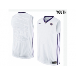 Youth LSU Tigers Blank College Basketball Elite Jersey - White Youth LSU Tigers Blank College Basketball Elite Jersey - White